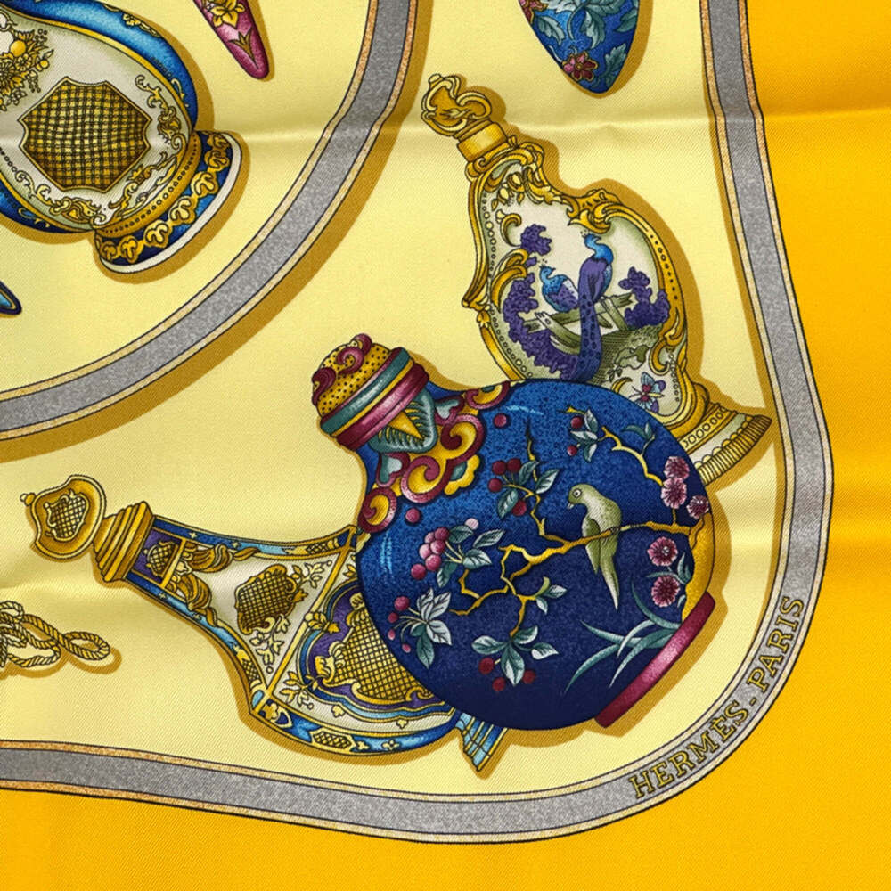 HERMES Authentic Yellow Silk Scarf - Picture 3 of 6